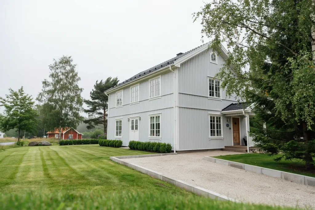 f rdigst lld dr nering och dagvattenl sning vid villa i rind