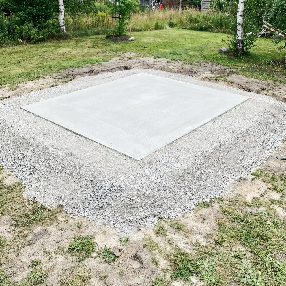 anlagga husgrund gjutning betongplatta vaxholm uppland stockholm