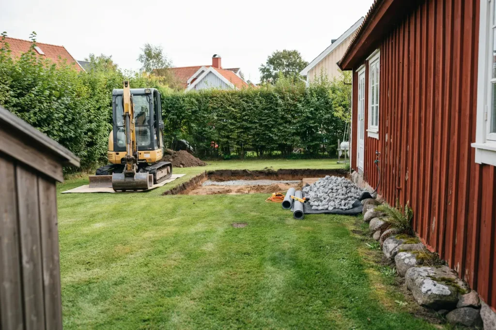 schakta p liten tomt smart planering som minskar skador kostnader och on diga massor